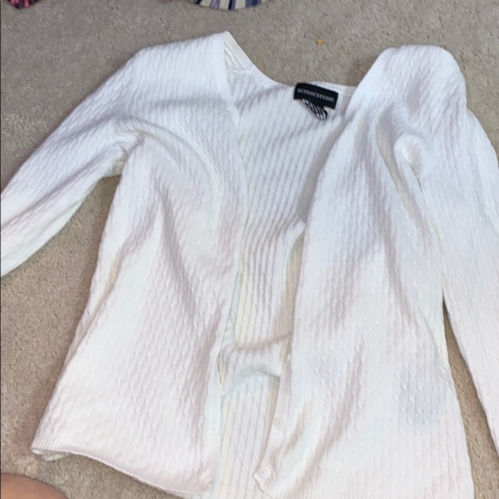White cardigan